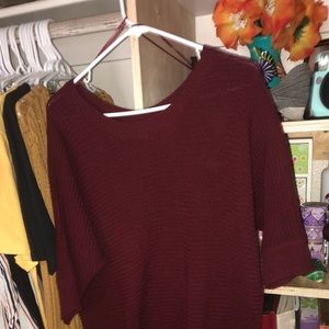 Knitted Burgandy Shirt